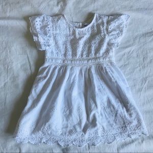 Zara Flutter Sleeve Eyelet Summer Dress